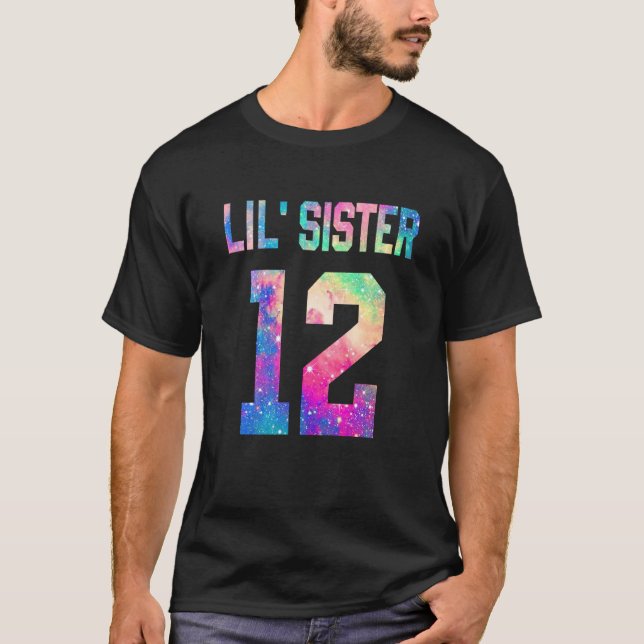 Camiseta Irmãs Shirt Lil Sister 20 Para Homens Para Mulhere (Frente)