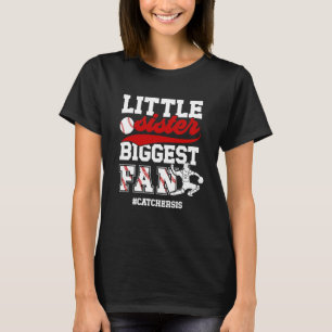 Camiseta Irmãzinha Apanhadora de Beisebol Irmã Gata de Beis