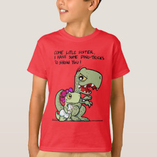 Camiseta Irmãzinha do Matt-Rex Truques de Dinossauro para I