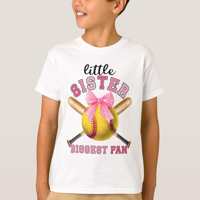 Camiseta Irmãzinha Maior Fã Engraçado Softll Irmã Soft (Frente)