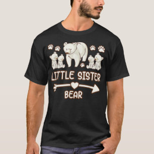 Camiseta irmãzinha urso 4 camiseta, bebezinha irmã