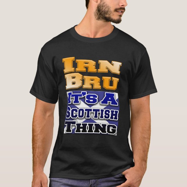 Camiseta Irn Bru Scottish Thirt T Shirt Iron Brew Whisk (Frente)