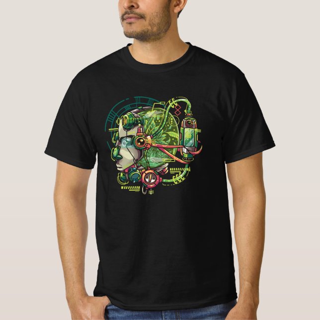 Camiseta IRobot ficar verde (Frente)