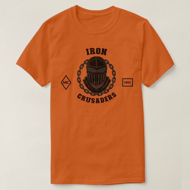 Camiseta Iron Crusaders Biker Club (Frente do Design)