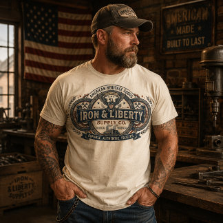 Camiseta Iron & Liberty Supply Co. | Vintage Americano