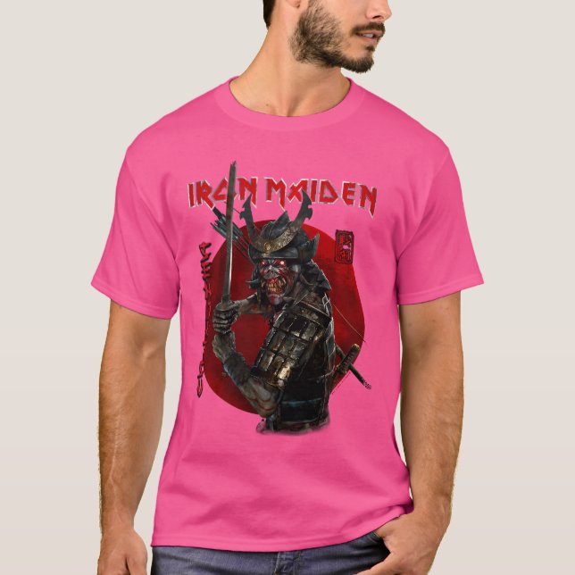 Camiseta Iron Maiden - Senjutsu Eddie Red Circle (Frente)