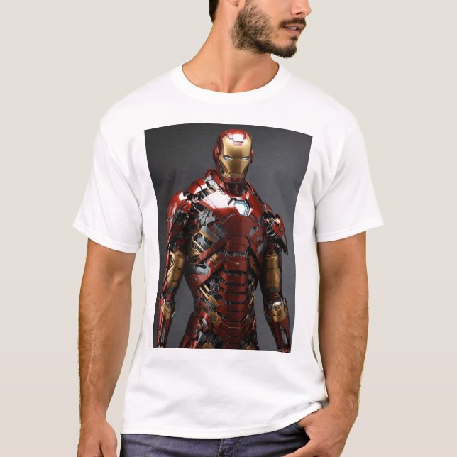 Camiseta Iron Man Evolution Tee: Lança o Poder do Stark (Frente)