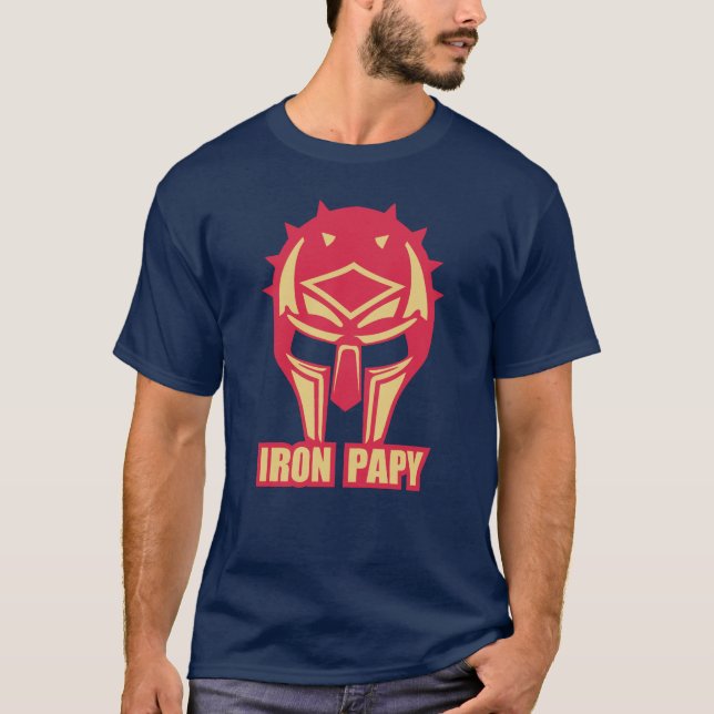 Camiseta iron_papy_casque_armure_ironpapy_cask_medieval (Frente)