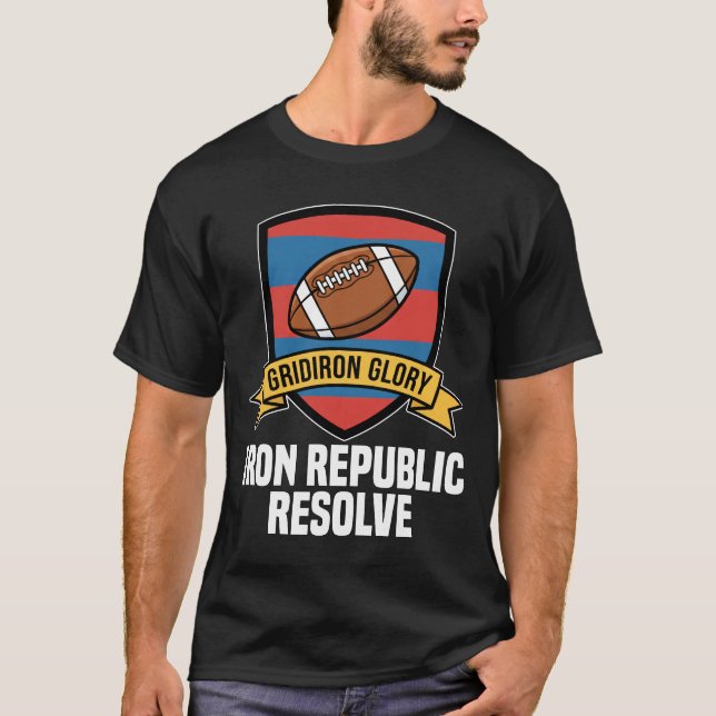 CAMISETA IRON REPUBLIC RESOLVE - NEW ENGLAND FOOTBALL (Frente)