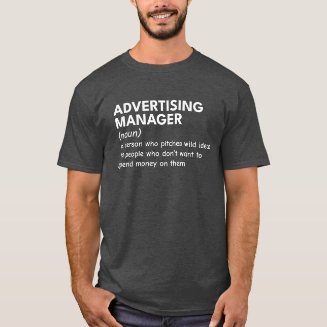 Camiseta Ironia do Gerenciador de marketing (Frente)