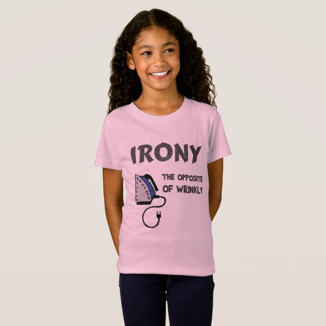 Camiseta Ironia o oposto de Wrinkly (Frente Completa)