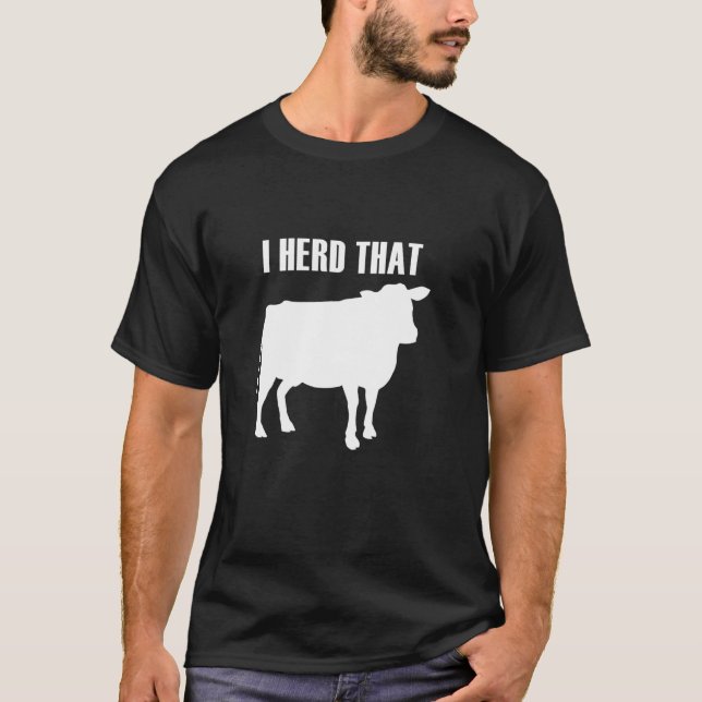Camiseta Irônico Cita Fazenda Animal Herdeiro Que Vaca Leve (Frente)
