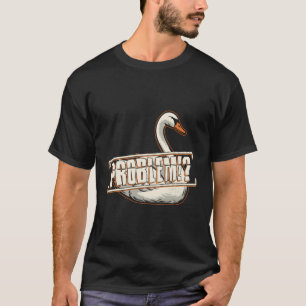 Camiseta Irônico Swan Irônico Problemas de Citação Selvagem