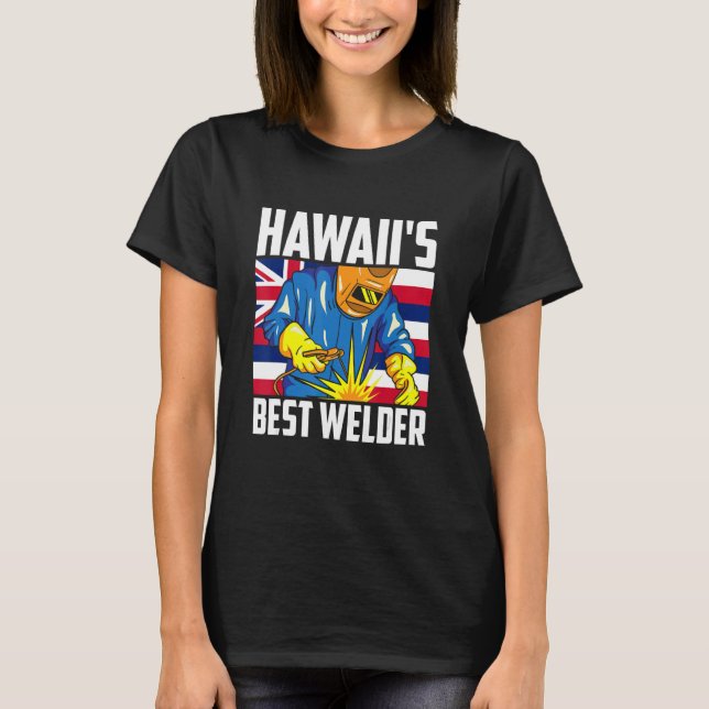 Camiseta Ironworker Ironsmith Hawaii W, melhor soldador do  (Frente)