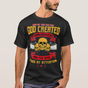 Camiseta Ironworker Metal Rodbuster Design na parte traseir