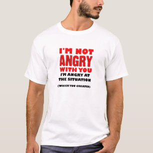 Camiseta Irritado Com A Situação Engraçada