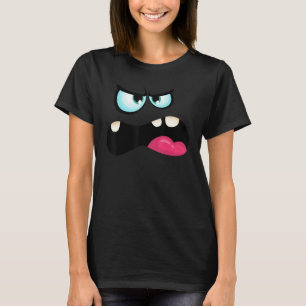 Camiseta Irritado Monstro Engraçado Rico Vestido para Crian