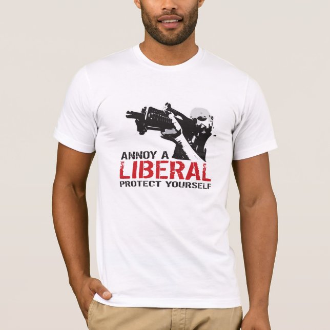 Camiseta Irrite um liberal, proteja-se (Frente)