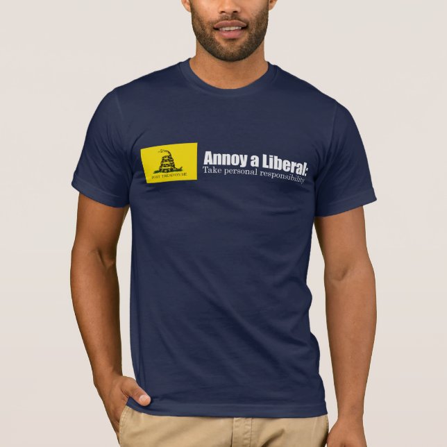 Camiseta Irrite um liberal - tome a responsabilidade (Frente)