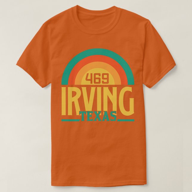 Camiseta Irving Texas Area Code 1 (Frente do Design)