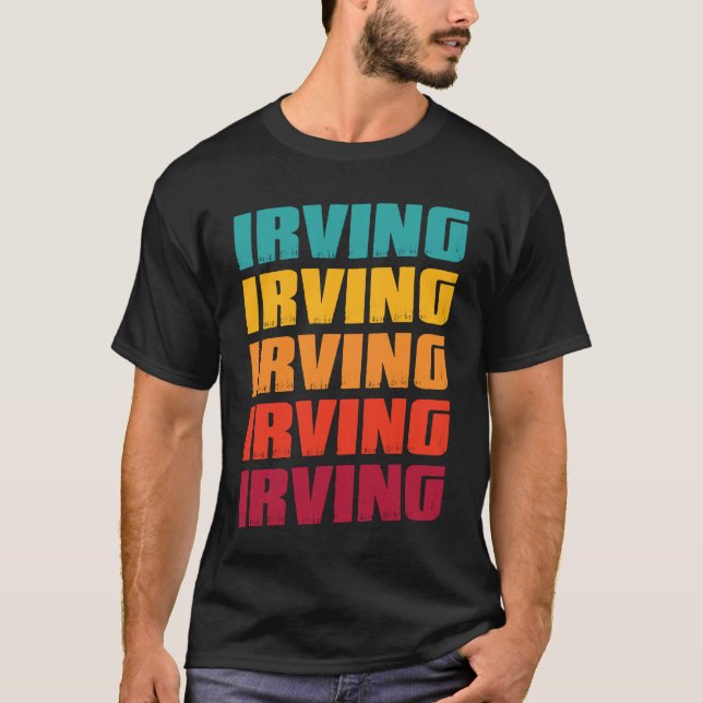 Camiseta Irving Texas Souvenir  Retro Vintage Irving (Frente)