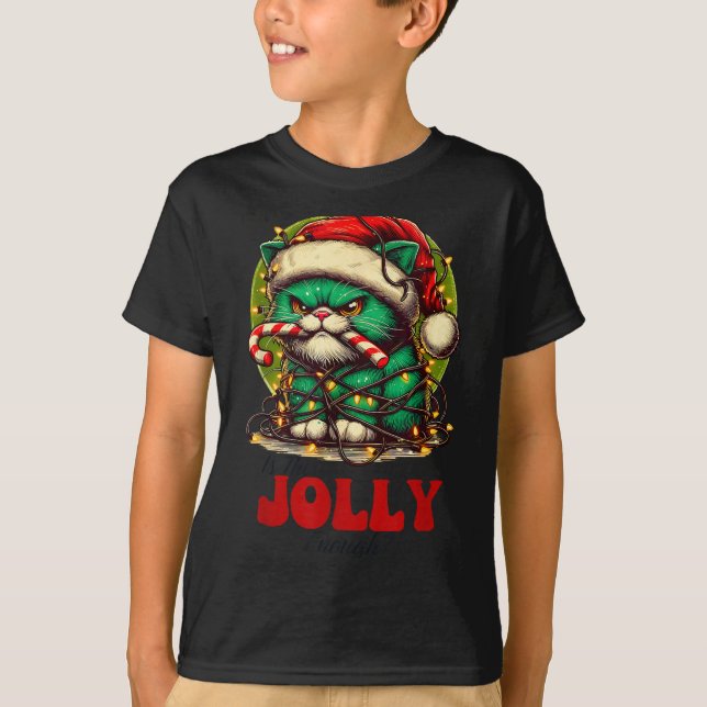 Camiseta Is This Jolly Enough_ Funny Cat For Christmas Sarc (Frente)