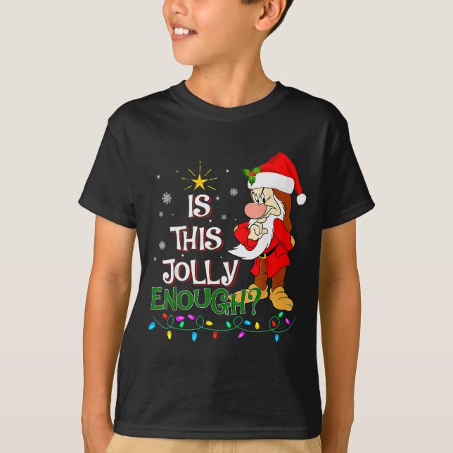 Camiseta Is This Jolly Enough Mpy Elf Pajama Christmas Ligh (Frente)
