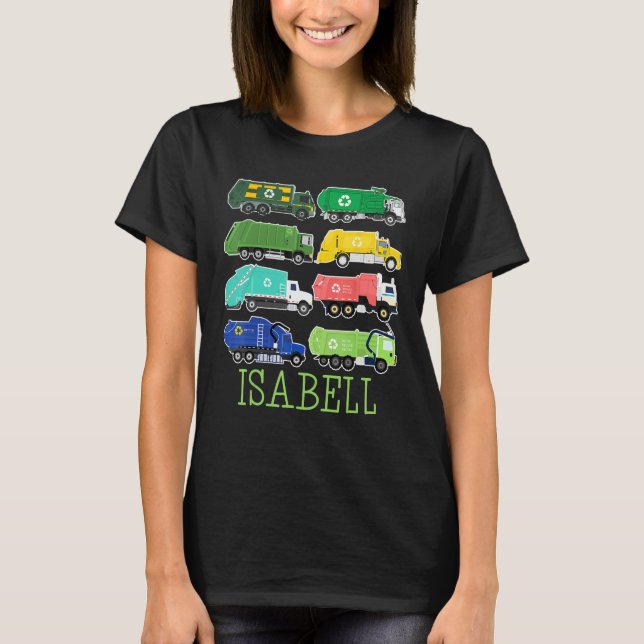 Camiseta Isabell Trash Truck For Kids Collector Ecologist G (Frente)