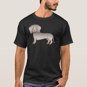 Camiseta Isabella E Tan Smooth Casaco Dachshund Cartoon Dog