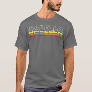 Camiseta Isabella Primeiro Nome Engraçado Vintage Pôr do So