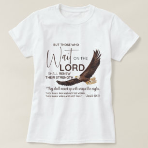 Camiseta Isaiah 40:31 Aqueles que Esperam na Escritura do S
