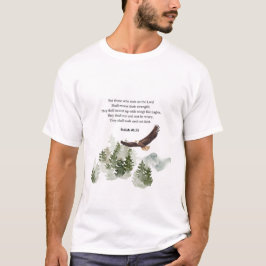 Camiseta Isaiah 40:31 Monte asas como águias