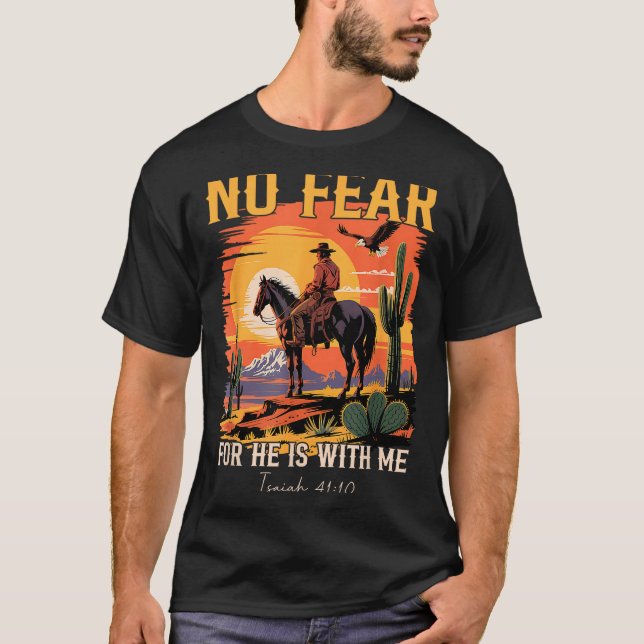 Camiseta Isaiah 41_10 Cowboy Bible Verse Christian Western  (Frente)