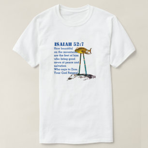 Camiseta Isaiah 52-7 Que Bonita Montanha Os Pés