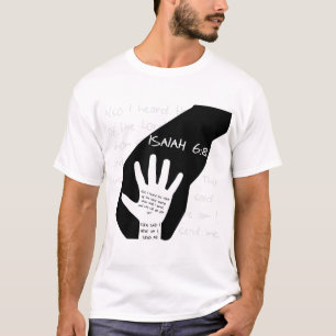 Camiseta Isaías 6:8 Camiseta-T-Masculina Cristã