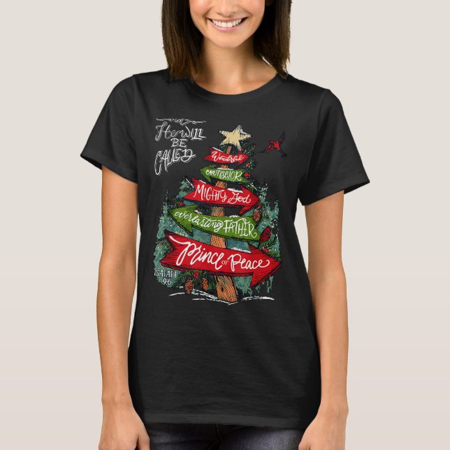 Camiseta Isaías 9_6 E Ele Será Chamado Jesus Natal C (Frente)