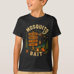 Camiseta isca de mosquito de acampamento fogueira para esqu