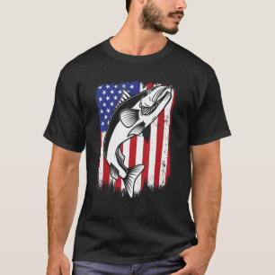 Camiseta Isca de Olho-de-Perdiz Bandeira Americana Anzóis L