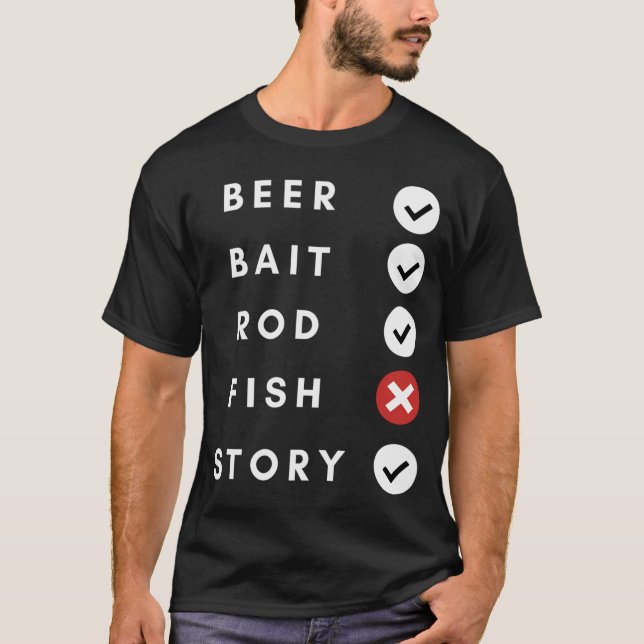 CAMISETA ISCA DE PEIXE COM VARINHA DE PESCA / PESCA (Frente)