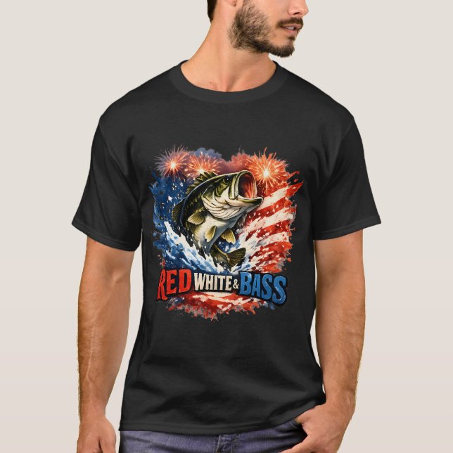 Camiseta Isca de pesca americana dos EUA (Frente)
