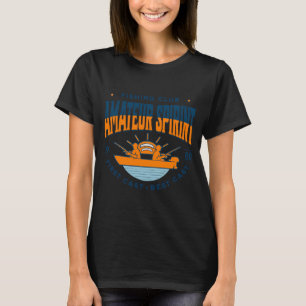 Camiseta Isca de pesca com silhueta da bandeira americana a