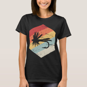 Camiseta Isca de pesca fly retrô vintage