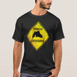 Camiseta Isca de pesca giratória sinal de advertência de tr