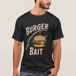 Camiseta Isca de Pesca Hambúrguer Piada Hambúrguer de Queij