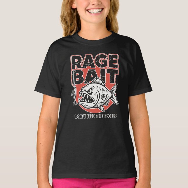 Camiseta Isca de Raiva, Não Alimente os Trolls (Frente)