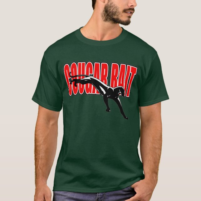 Camiseta Isca do puma. Design do divertimento. Não o tome (Frente)