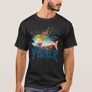 Camiseta Isca giratória colorida legal para amantes da pesc