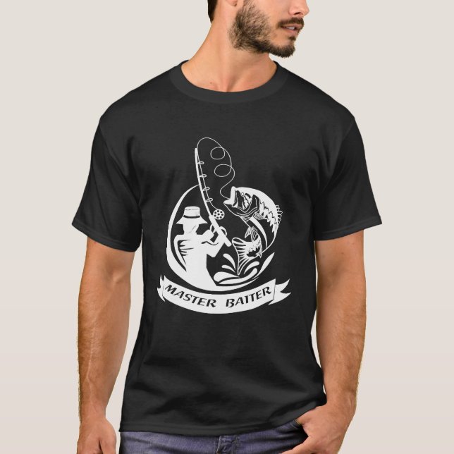 Camiseta Isca Mestra Gancho de Pesca - Presente Engraçado p (Frente)