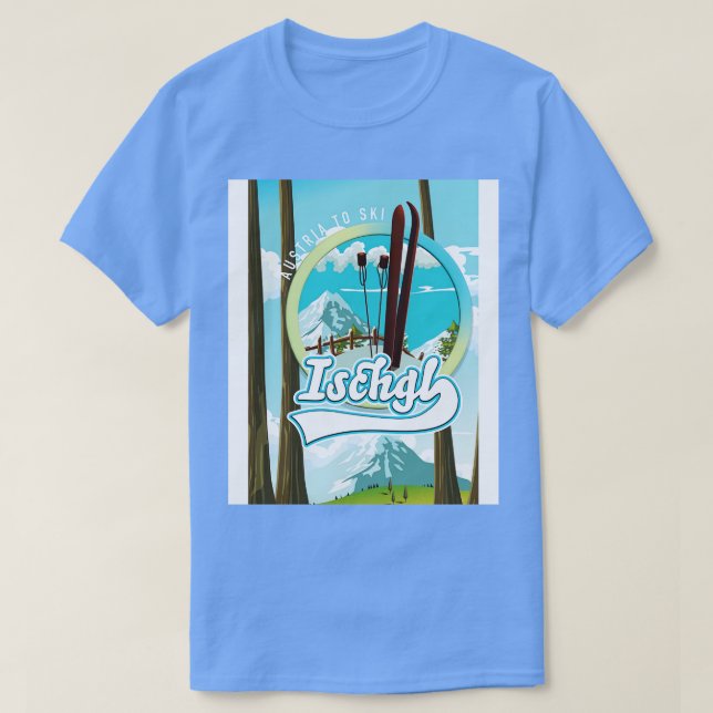 Camiseta Ischgl Austrian ski poster (Frente do Design)