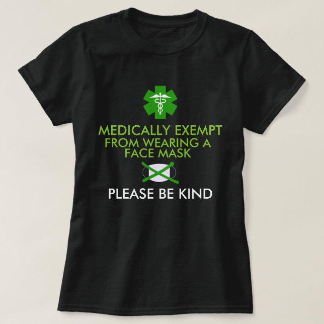 Camiseta Isento Médico De Máscaras (Frente do Design)